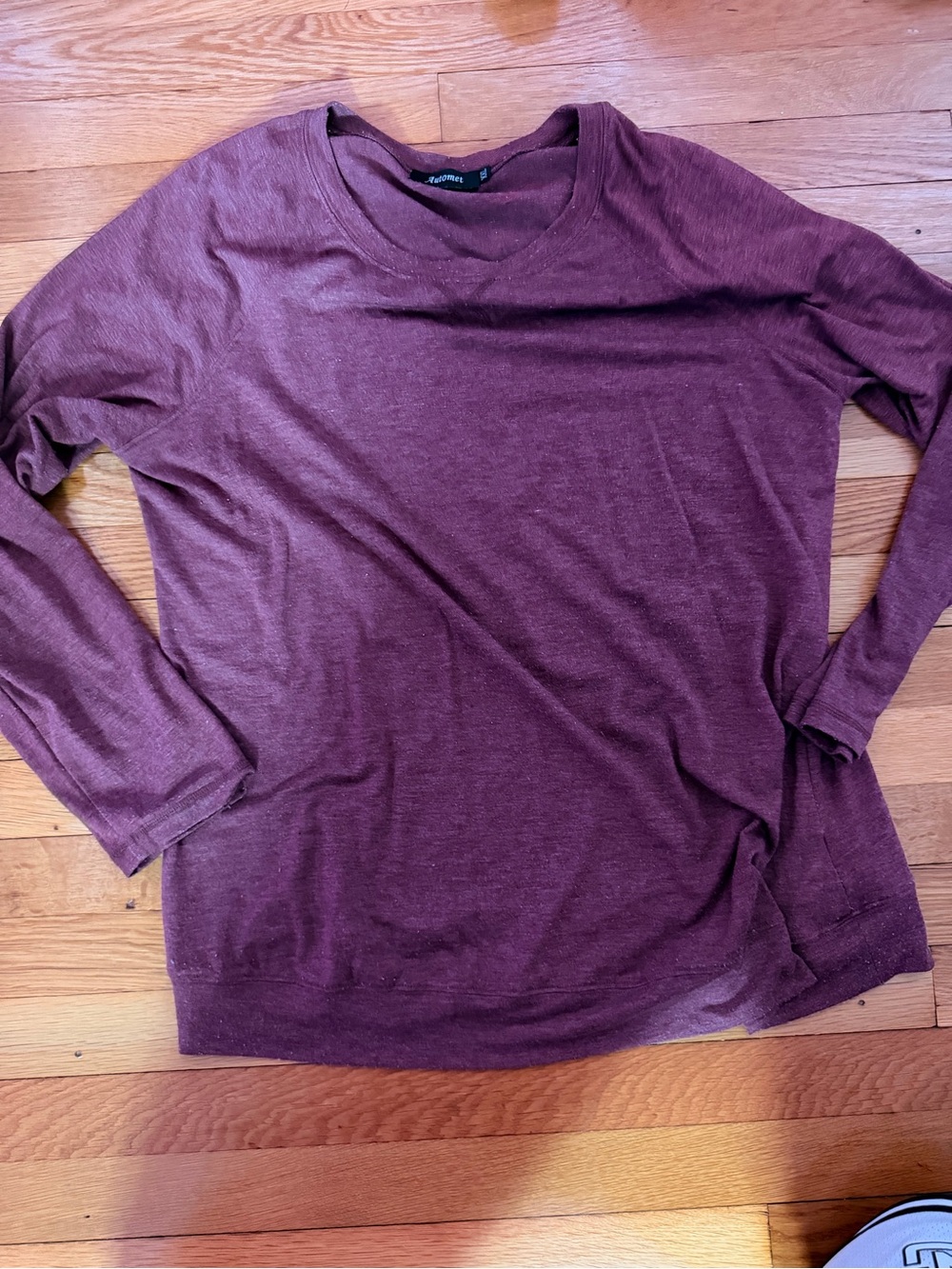 Everyday Long Sleeve Crewneck Top - Plum
